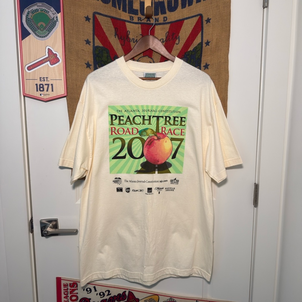 Y2K 2007 PEACHTREE ROAD RACE Atlanta, GA Event Graphic T-Shirt (XL)